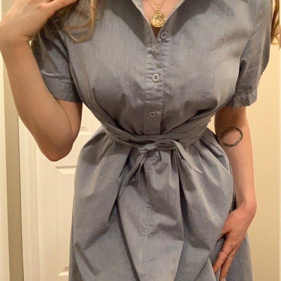 Blue Shirtdress - Picture 1 of 6
